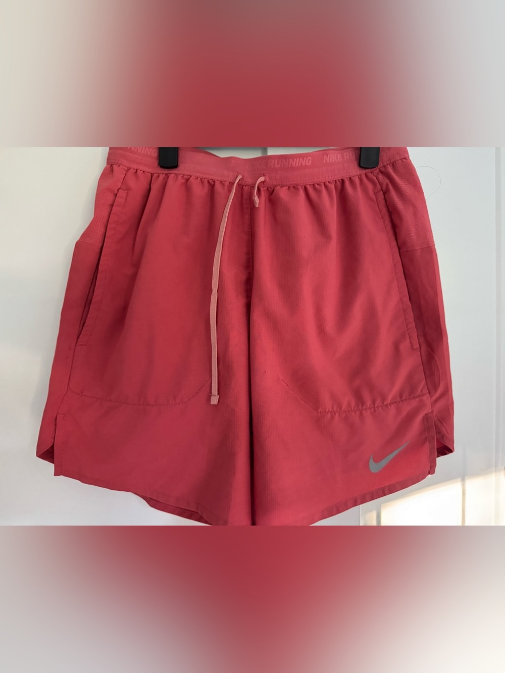Nike Coral-Red Athletic Running Shorts